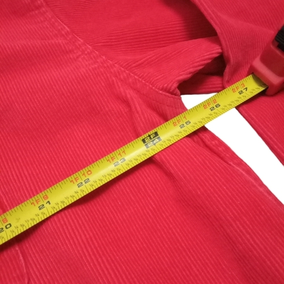 Marlboro Unlimited Men's Corduroy Vintage Quarter-Zip Top - Red Large - Picture 5 of 6